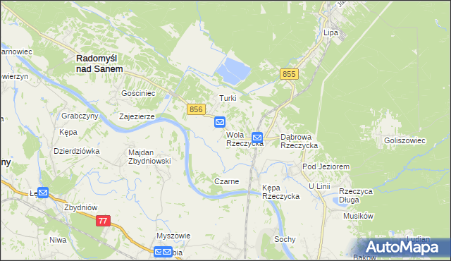 mapa Wola Rzeczycka, Wola Rzeczycka na mapie Targeo