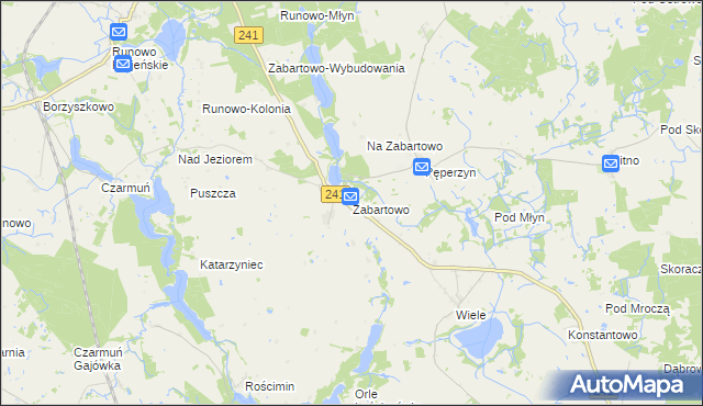 mapa Zabartowo, Zabartowo na mapie Targeo