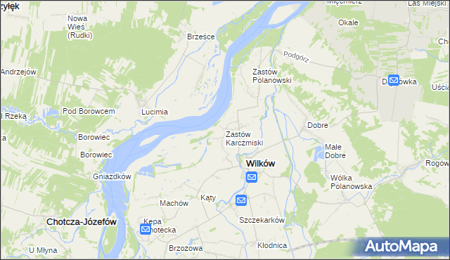 mapa Zastów Karczmiski, Zastów Karczmiski na mapie Targeo