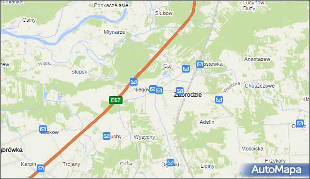 mapa Zazdrość gmina Zabrodzie, Zazdrość gmina Zabrodzie na mapie Targeo