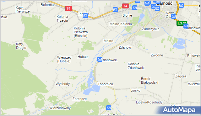 mapa Żdanówek, Żdanówek na mapie Targeo