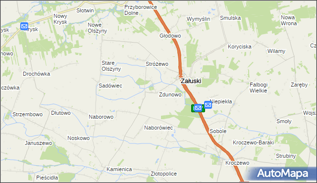 mapa Zdunowo gmina Załuski, Zdunowo gmina Załuski na mapie Targeo