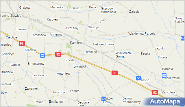 mapa Zosinów, Zosinów na mapie Targeo