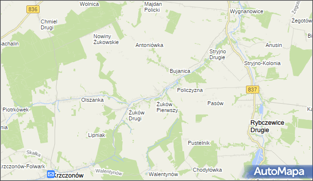 mapa Żuków-Kolonia, Żuków-Kolonia na mapie Targeo