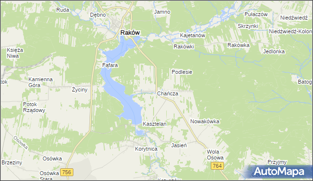 mapa Chańcza, Chańcza na mapie Targeo