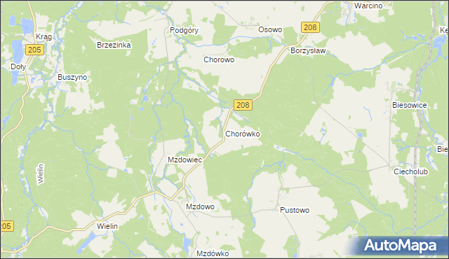 mapa Chorówko, Chorówko na mapie Targeo