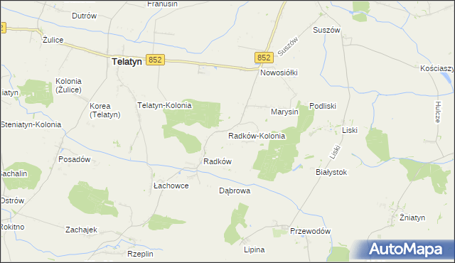 mapa Radków-Kolonia, Radków-Kolonia na mapie Targeo