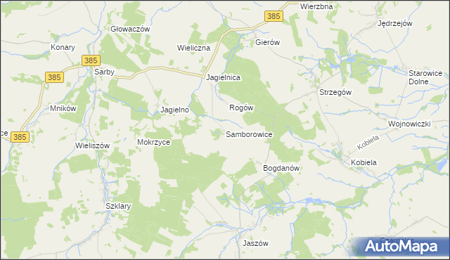 mapa Samborowice gmina Przeworno, Samborowice gmina Przeworno na mapie Targeo