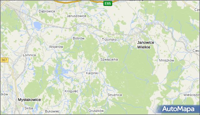 mapa Szwajcarka, Szwajcarka na mapie Targeo