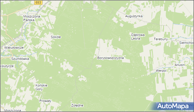 mapa Borysowszczyzna, Borysowszczyzna na mapie Targeo