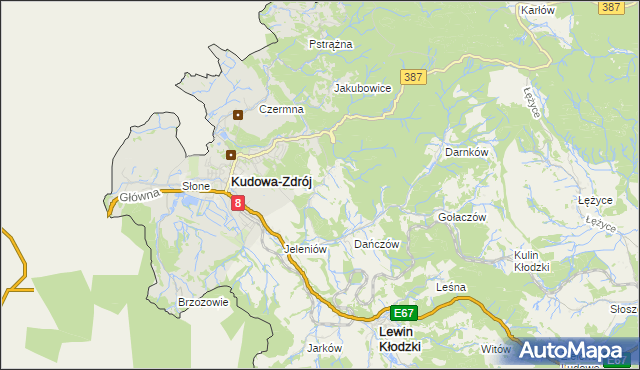 mapa Jerzykowice Wielkie, Jerzykowice Wielkie na mapie Targeo