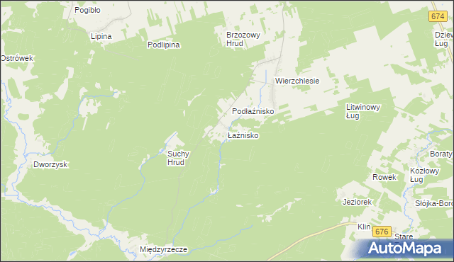 mapa Łaźnisko, Łaźnisko na mapie Targeo