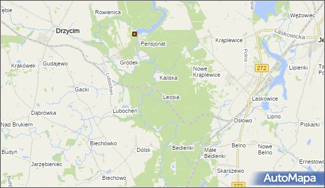 mapa Leosia, Leosia na mapie Targeo