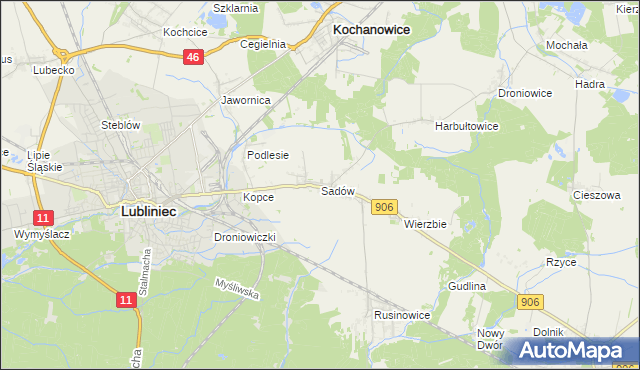 mapa Sadów, Sadów na mapie Targeo