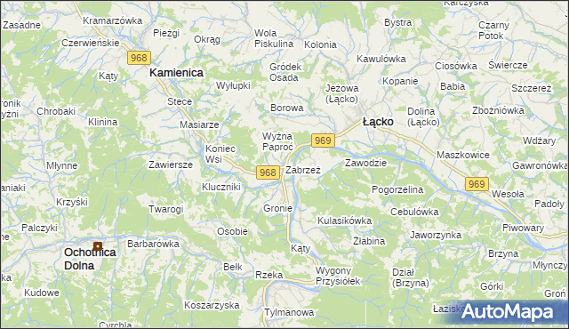 mapa Zabrzeż, Zabrzeż na mapie Targeo