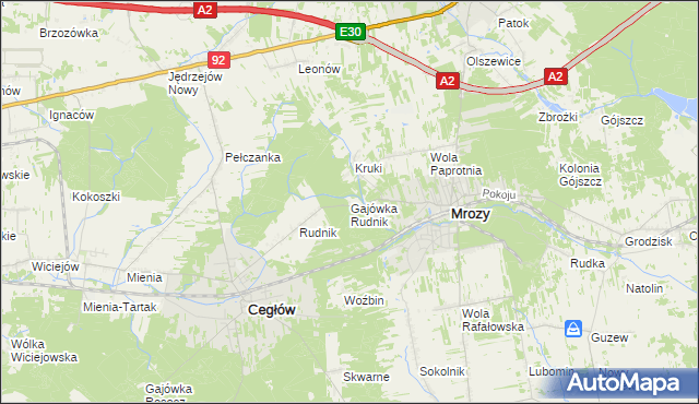 mapa Gajówka Rudnik, Gajówka Rudnik na mapie Targeo