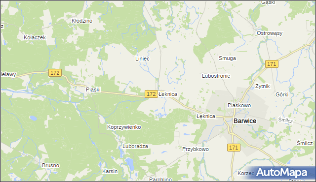 mapa Łeknica, Łeknica na mapie Targeo