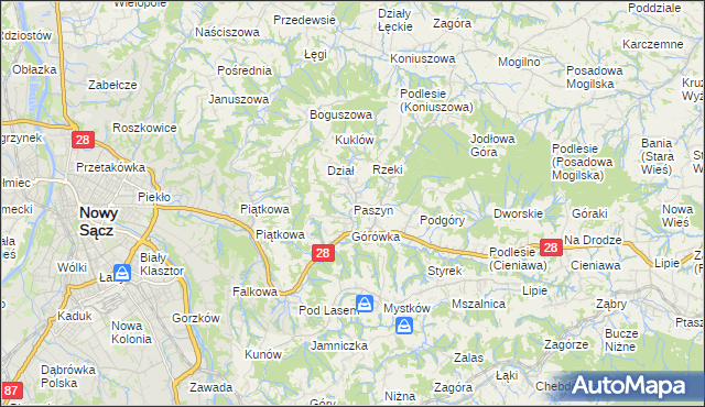 mapa Paszyn, Paszyn na mapie Targeo