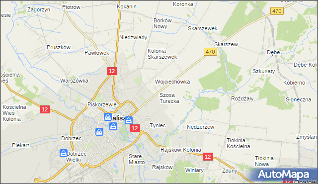 mapa Szosa Turecka, Szosa Turecka na mapie Targeo
