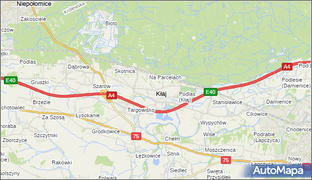 mapa Kłaj, Kłaj na mapie Targeo