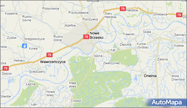 mapa Ispina, Ispina na mapie Targeo
