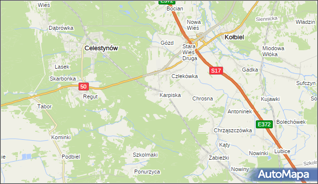 mapa Karpiska, Karpiska na mapie Targeo