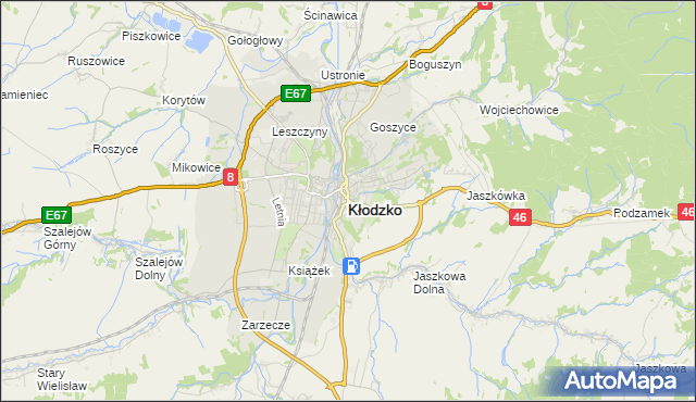 mapa Kłodzka, Kłodzko na mapie Targeo