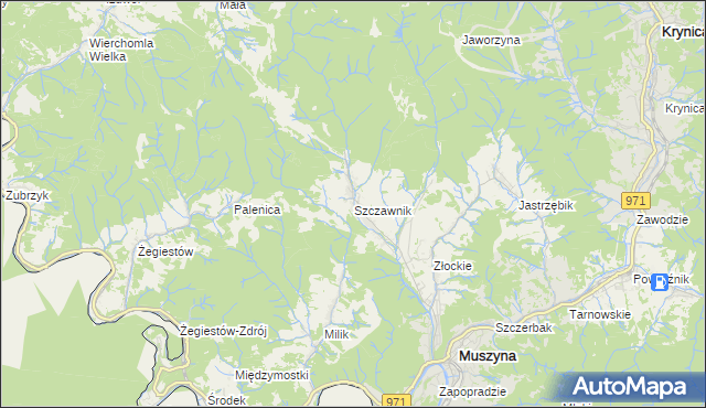 mapa Szczawnik, Szczawnik na mapie Targeo