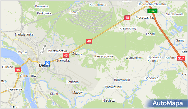 mapa Kleszczówka, Kleszczówka na mapie Targeo