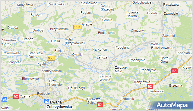 mapa Leńcze, Leńcze na mapie Targeo