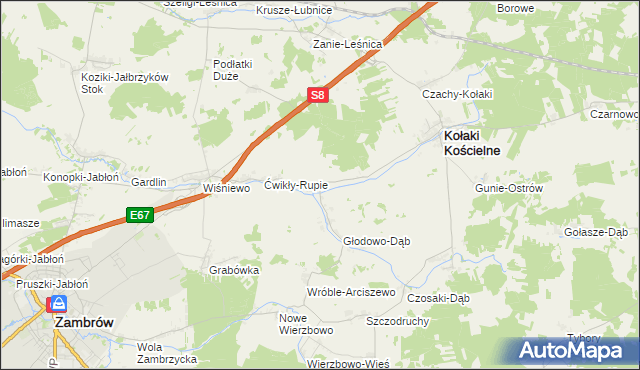 mapa Łętowo-Dąb, Łętowo-Dąb na mapie Targeo