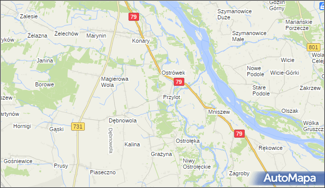 mapa Przylot, Przylot na mapie Targeo