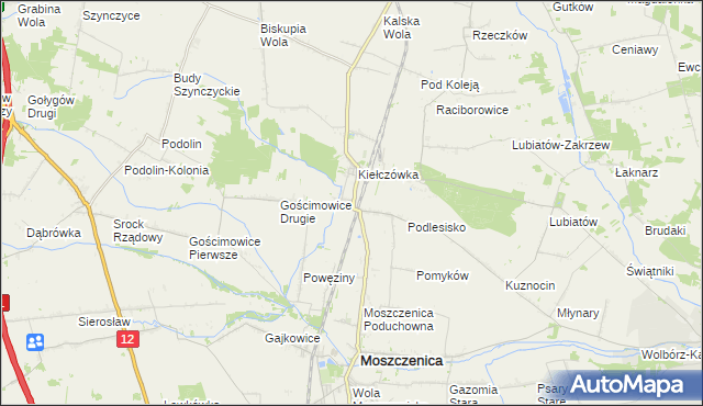 mapa Baby gmina Moszczenica, Baby gmina Moszczenica na mapie Targeo