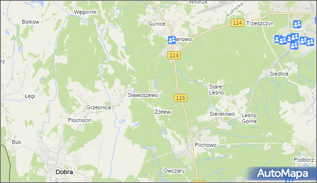 mapa Bartoszewo, Bartoszewo na mapie Targeo