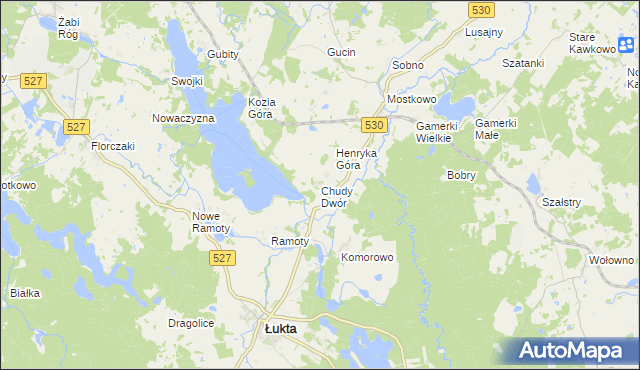 mapa Chudy Dwór, Chudy Dwór na mapie Targeo