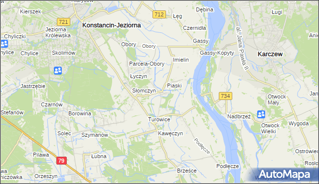 mapa Cieciszew, Cieciszew na mapie Targeo