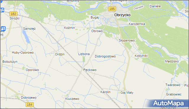 mapa Dobrogostowo, Dobrogostowo na mapie Targeo