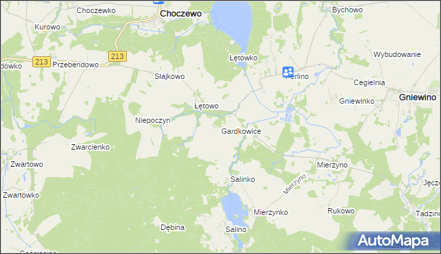 mapa Gardkowice, Gardkowice na mapie Targeo