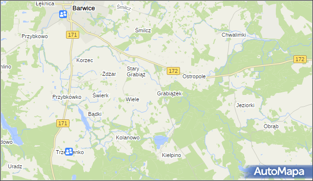 mapa Grabiążek, Grabiążek na mapie Targeo