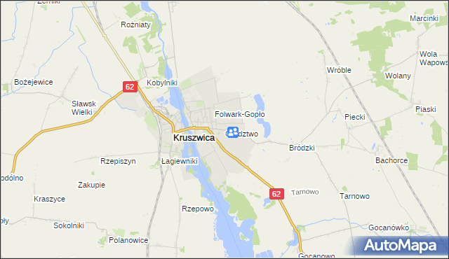 mapa Grodztwo gmina Kruszwica, Grodztwo gmina Kruszwica na mapie Targeo