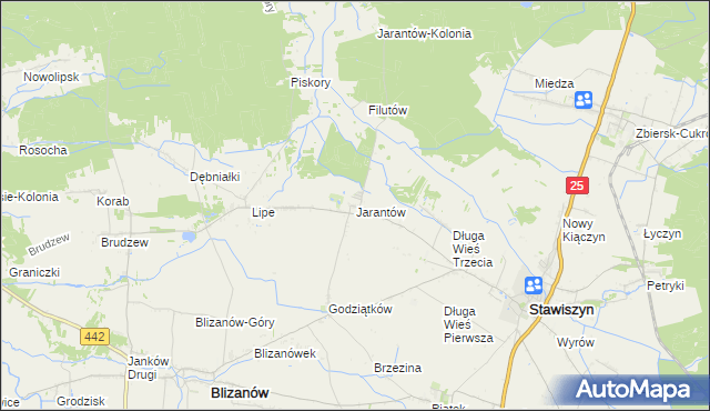 mapa Jarantów, Jarantów na mapie Targeo