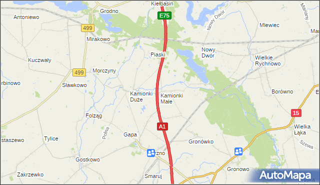 mapa Kamionki Małe, Kamionki Małe na mapie Targeo