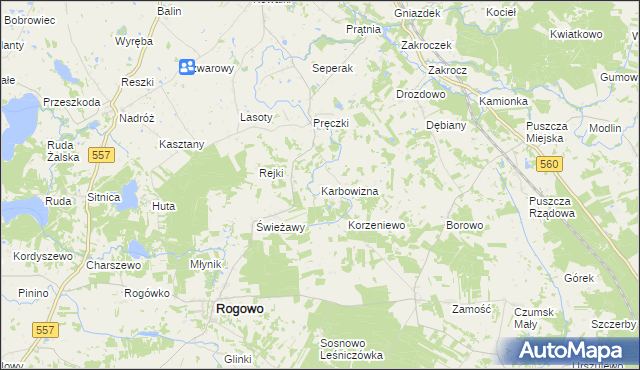 mapa Karbowizna, Karbowizna na mapie Targeo