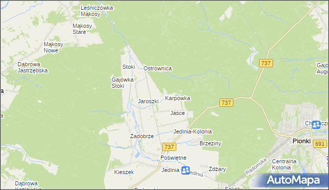 mapa Karpówka, Karpówka na mapie Targeo