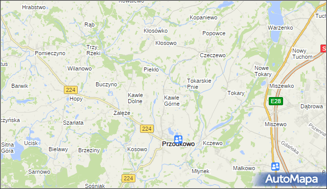 mapa Kawle Górne, Kawle Górne na mapie Targeo