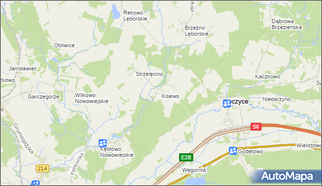 mapa Kisewo, Kisewo na mapie Targeo