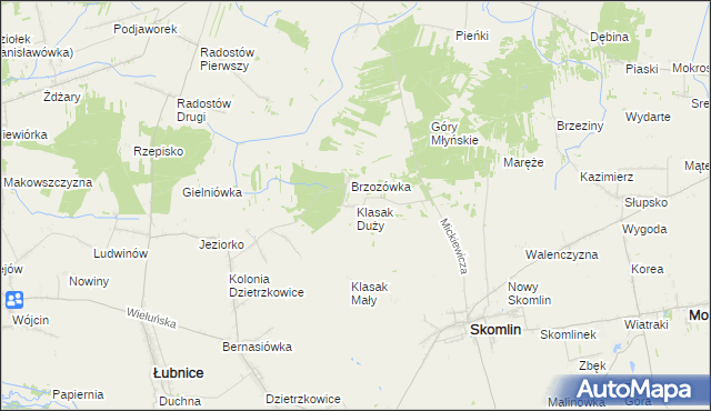 mapa Klasak Duży, Klasak Duży na mapie Targeo