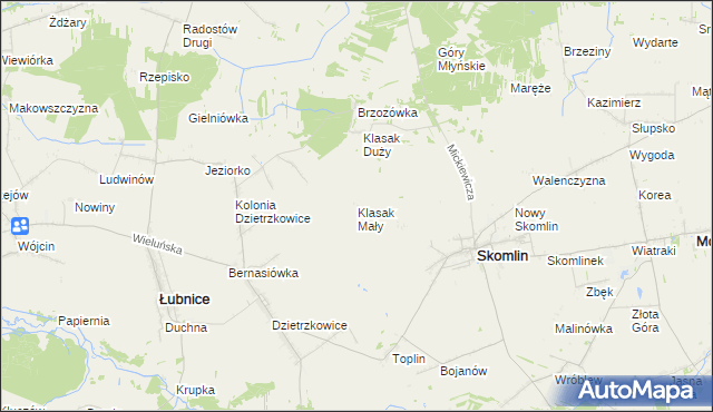 mapa Klasak Mały, Klasak Mały na mapie Targeo