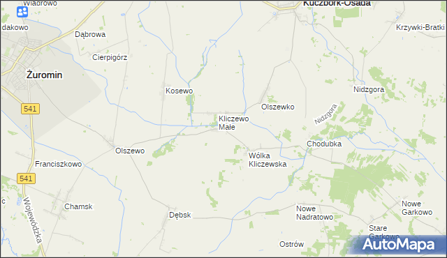 mapa Kliczewo Duże, Kliczewo Duże na mapie Targeo