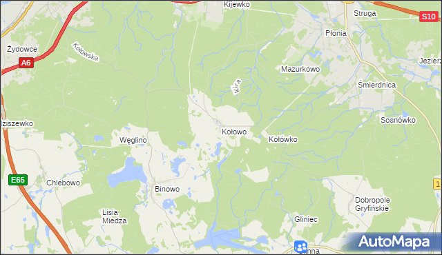 mapa Kołowo, Kołowo na mapie Targeo